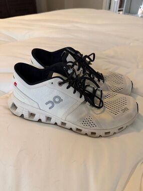 On Running White and Black shoes